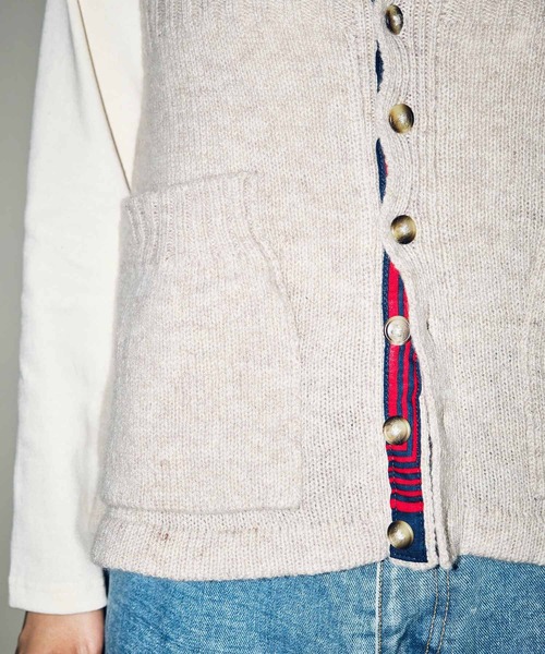 Bshop(ビショップ)の「LA FETICHE | ニットキャミソール WOMEN(ニット/セーター・レディース・ネイビー/オートミール・XS)」の3枚目の写真