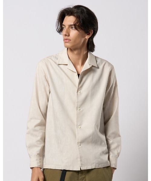 wjk(ダヴルジェイケイ)の「jacquard open collar shirt(シャツ/ブラウス・メンズ・アイボリー/ブラック・SMALL/MEDIUM/LARGE/X-LARGE)」の6枚目の写真