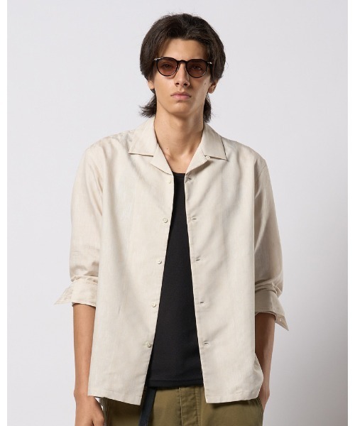 wjk(ダヴルジェイケイ)の「jacquard open collar shirt(シャツ/ブラウス・メンズ・アイボリー/ブラック・SMALL/MEDIUM/LARGE/X-LARGE)」の9枚目の写真