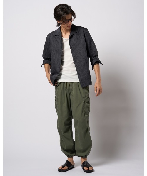 wjk(ダヴルジェイケイ)の「jacquard open collar shirt(シャツ/ブラウス・メンズ・アイボリー/ブラック・SMALL/MEDIUM/LARGE/X-LARGE)」の16枚目の写真