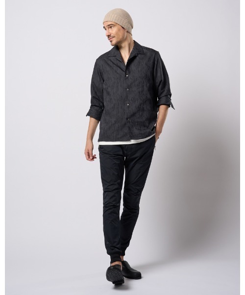 wjk(ダヴルジェイケイ)の「jacquard open collar shirt(シャツ/ブラウス・メンズ・アイボリー/ブラック・SMALL/MEDIUM/LARGE/X-LARGE)」の18枚目の写真