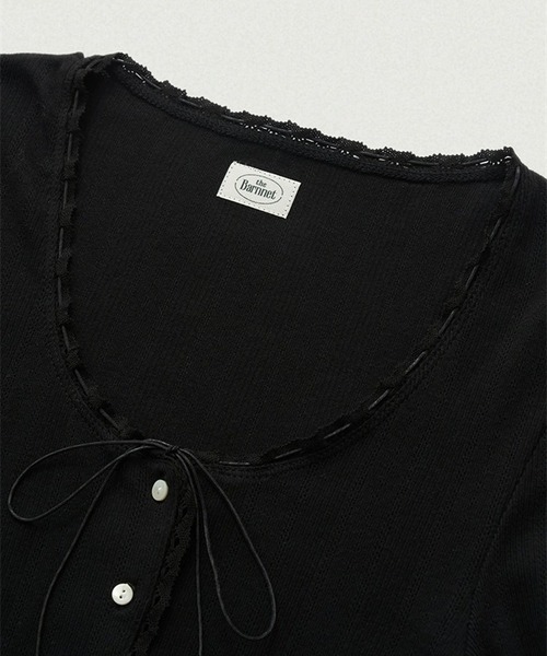 Chiina（チーナ）の「Chiina /ガーリーシアーカーディガン（カーディガン/ボレロ・レディース・オフホワイト/ブラック・FREE）」の10枚目の写真