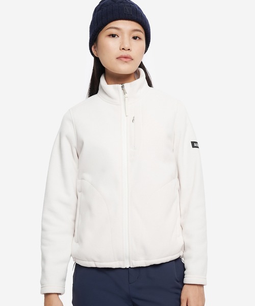 AIGLE（エーグル）の「防風 ポーラーテック ジップアップフリースブルゾン /Polartec Windblock T-KIT（スウェット・レディース・ホワイト/ブラック・36/38）」の2枚目の写真