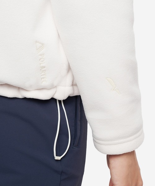 AIGLE（エーグル）の「防風 ポーラーテック ジップアップフリースブルゾン /Polartec Windblock T-KIT（スウェット・レディース・ホワイト/ブラック・36/38）」の8枚目の写真