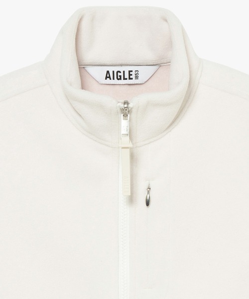 AIGLE（エーグル）の「防風 ポーラーテック ジップアップフリースブルゾン /Polartec Windblock T-KIT（スウェット・レディース・ホワイト/ブラック・36/38）」の11枚目の写真