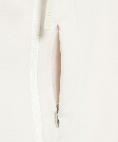 AIGLE（エーグル）の「防風 ポーラーテック ジップアップフリースブルゾン /Polartec Windblock T-KIT（スウェット・レディース・ホワイト/ブラック・36/38）」の13枚目の写真