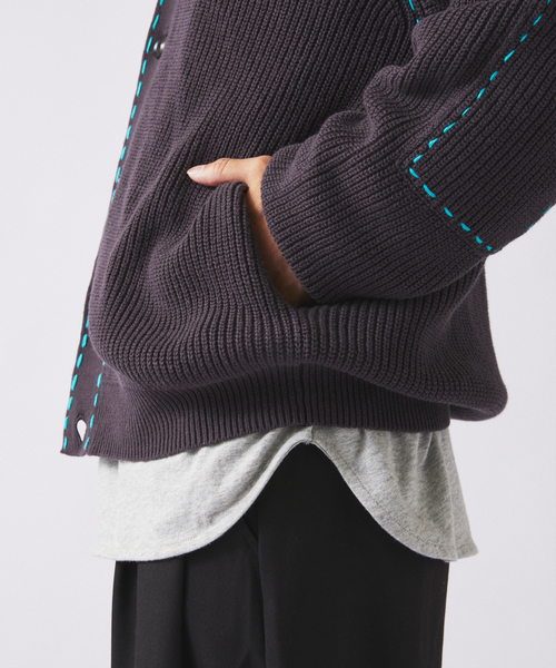 JOURNAL STANDARD relume（ジャーナルスタンダード　レリューム）の「レイヤードラウンド ロングスリーブ Tシャツ（Tシャツ/カットソー・メンズ・ホワイト/ブラック/グレー・SMALL/MEDIUM/LARGE）」の3枚目の写真