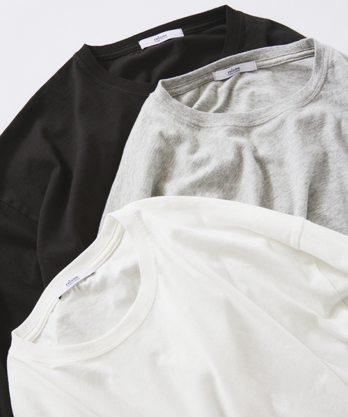 JOURNAL STANDARD relume（ジャーナルスタンダード　レリューム）の「レイヤードラウンド ロングスリーブ Tシャツ（Tシャツ/カットソー・メンズ・ホワイト/ブラック/グレー・SMALL/MEDIUM/LARGE）」の4枚目の写真