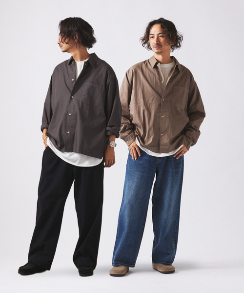 JOURNAL STANDARD relume（ジャーナルスタンダード　レリューム）の「レイヤードラウンド ロングスリーブ Tシャツ（Tシャツ/カットソー・メンズ・ホワイト/ブラック/グレー・SMALL/MEDIUM/LARGE）」の6枚目の写真