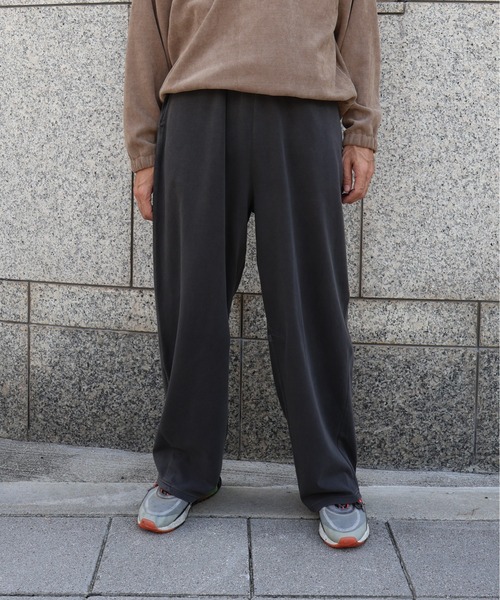 many men many mind(メニーメンメニーマインド)の「MANYMENMANYMINDS / ピグメントポンチ/カーブパンツ(スウェットパンツ・メンズ・カーキ/ブラック・LARGE/MEDIUM/X-LARGE)」の16枚目の写真