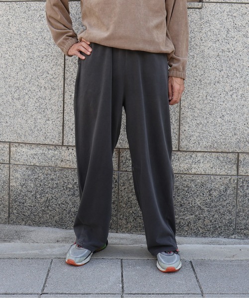 many men many mind(メニーメンメニーマインド)の「MANYMENMANYMINDS / ピグメントポンチ/カーブパンツ(スウェットパンツ・メンズ・カーキ/ブラック・LARGE/MEDIUM/X-LARGE)」の17枚目の写真
