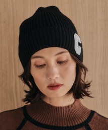 aquagarage（アクアガレージ）の「Cロゴニットキャップ（ハンチング/ベレー帽）」