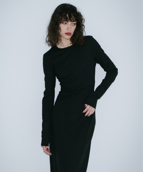 checkアンサンブルロングスリーブワンピース checkアンサンブルロングスリーブワンピース グレー