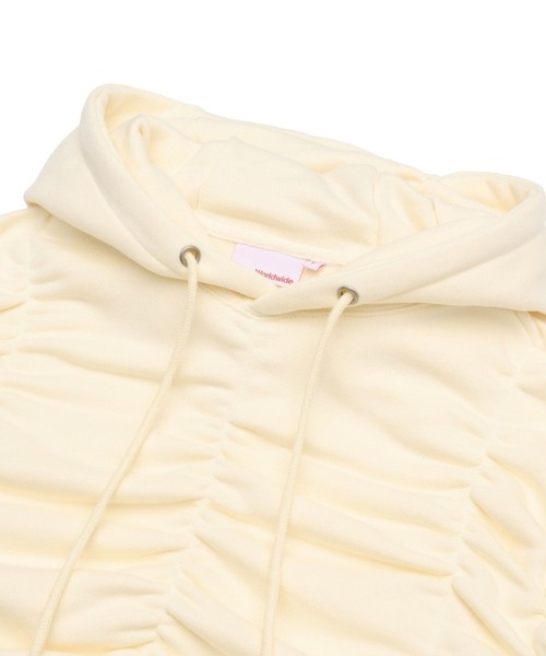 AMESWORLDWIDE（アメスワールドワイド）の「AMES WORLDWIDE／シャーリングフーディ―（パーカー・レディース・クリーム/ブラック・FREE）」の4枚目の写真