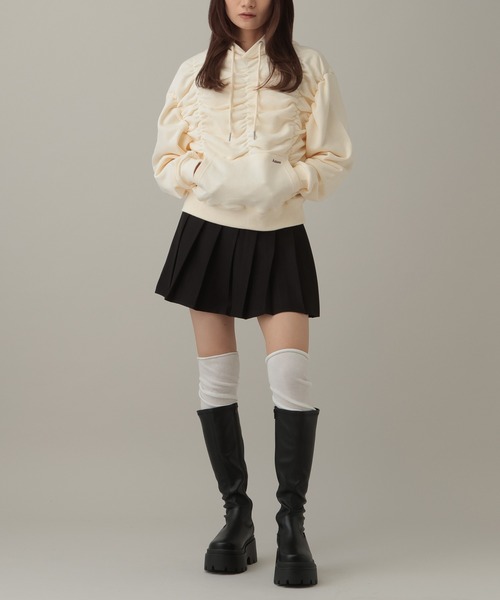 AMESWORLDWIDE（アメスワールドワイド）の「AMES WORLDWIDE／シャーリングフーディ―（パーカー・レディース・クリーム/ブラック・FREE）」の11枚目の写真