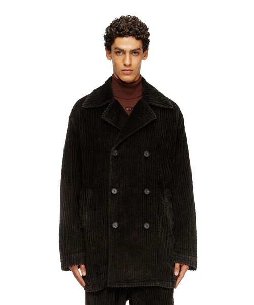 DIESEL（ディーゼル）の「メンズ コート W-OTIS（チェスターコート・メンズ・ダークブラウン・44/46/48/50/54/52）」の6枚目の写真