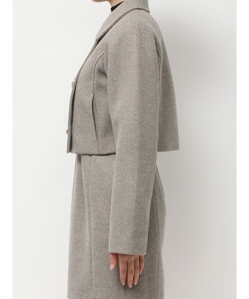 RESEXXY（リゼクシー）の「ダブルブレストショートコート【セットアップ着用可能】（その他アウター・レディース・グレー/チャコールグレー/ホワイト・FREE）」の20枚目の写真