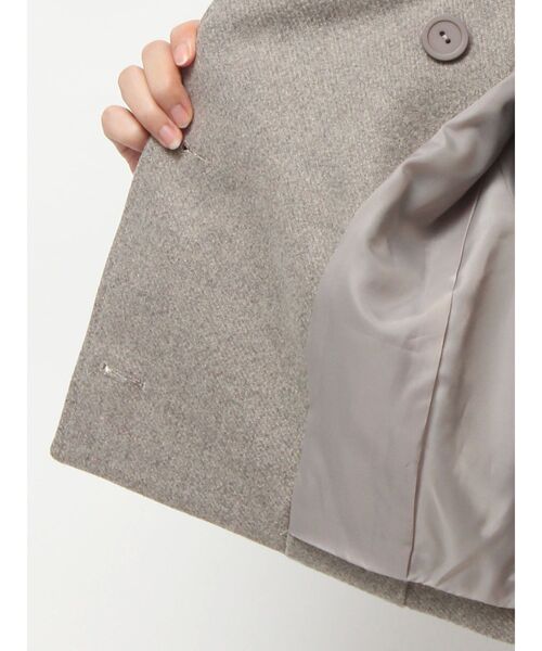 RESEXXY（リゼクシー）の「ダブルブレストショートコート【セットアップ着用可能】（その他アウター・レディース・グレー/チャコールグレー/ホワイト・FREE）」の15枚目の写真