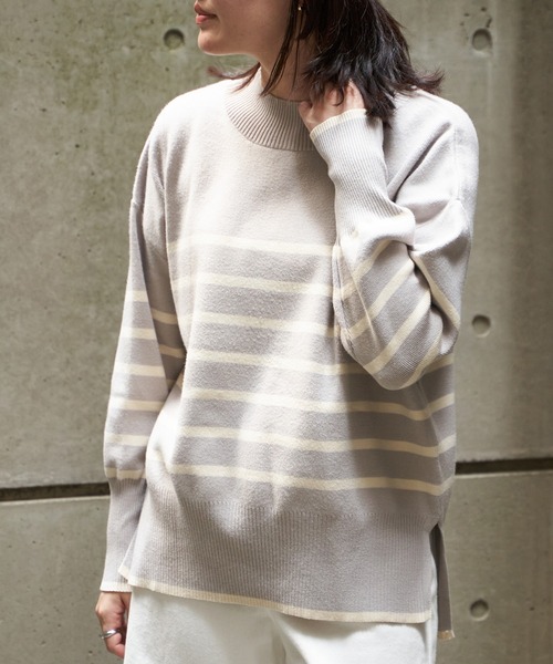 セール】サイドスリットニットプルオーバー（ニット/セーター