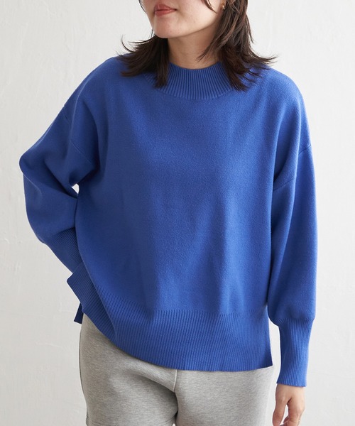 近年 エンフォルド ワイドニット ウール100%サイドスリット オーバーサイズ セール】サイドスリットニットプルオーバー（ニット/セーター