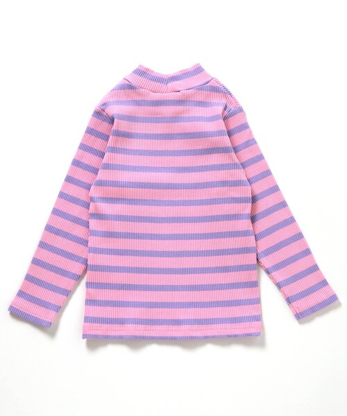 BREEZE（ブリーズ）の「【WEB限定/ジュニア対応】ボーダーリブロンT（Tシャツ/カットソー・キッズ・グリーン/ピンク/ブルー/オフホワイト・90/100/110/120/130/140）」の11枚目の写真