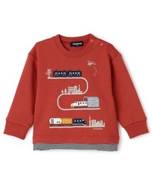 kladskap | 【人気商品再入荷】【直営店で取り扱い無し】電車アップリケ裾ボーダートレーナー(スウェット)