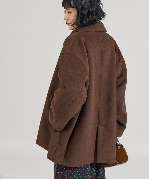 セール】ビーバーミドルコート/ミドル丈 ステンカラーコート（ステン