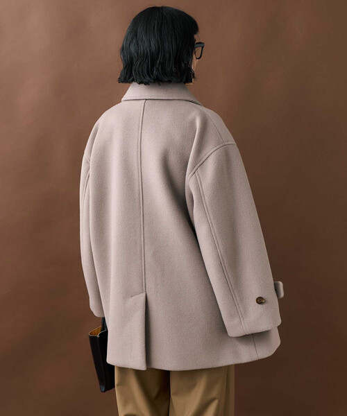 FREAK'S STORE(フリークスストア)の「ビーバーミドルコート/ミドル丈 ステンカラーコート(ステンカラーコート・レディース・ブラック/ブラウン/ベージュ・フリ-)」の20枚目の写真