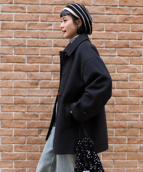 ★新品タグ付き★ ビーバー ステンカラーショートコート/ミドルコート ビーバー ステンカラーショートコート/ミドルコート｜フリークスストア