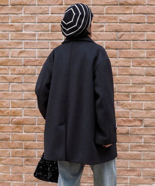 セール】ビーバーミドルコート/ミドル丈 ステンカラーコート（ステン