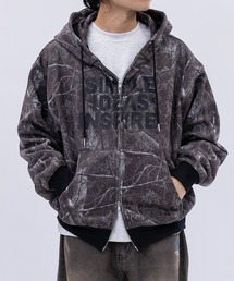 JOHN'S CLOSET（ジョンズクローゼット）の「【13】アソートグラフィック 総柄プリント 裏起毛フルジップパーカー（パーカー）」