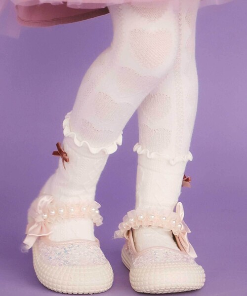 SLAP SLIP(スラップスリップ)の「ハート柄レギンス&ソックス2点セット(70~130cm)(レギンス/スパッツ・キッズ・レッド/オフホワイト/ブラック・L/S/M/XS)」の18枚目の写真