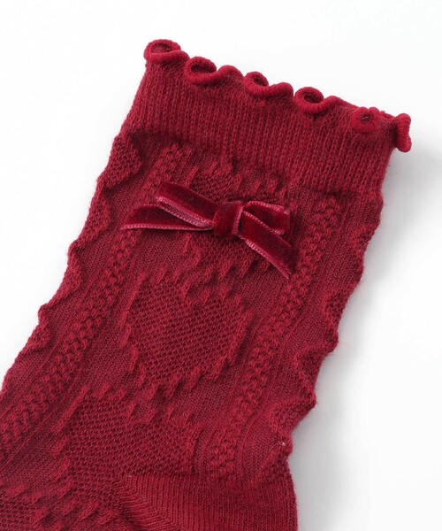 SLAP SLIP(スラップスリップ)の「ハート柄レギンス&ソックス2点セット(70~130cm)(レギンス/スパッツ・キッズ・レッド/オフホワイト/ブラック・L/S/M/XS)」の16枚目の写真