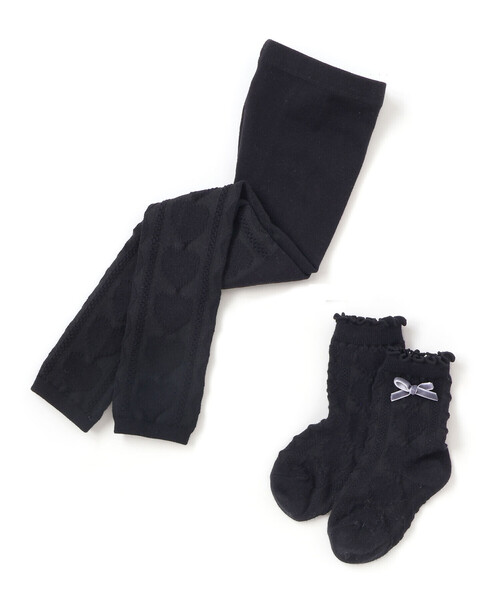 SLAP SLIP(スラップスリップ)の「ハート柄レギンス&ソックス2点セット(70~130cm)(レギンス/スパッツ・キッズ・レッド/オフホワイト/ブラック・L/S/M/XS)」の15枚目の写真