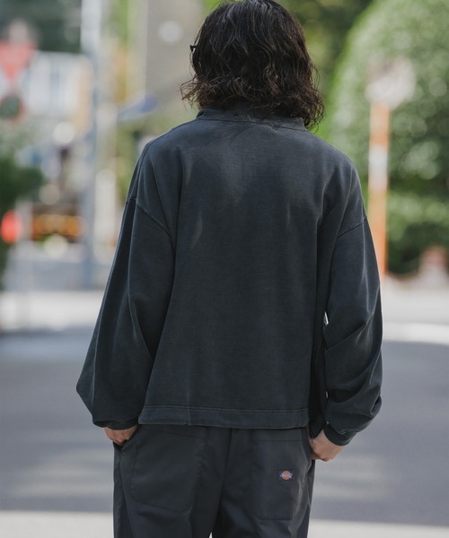 REMI RELIEF（レミレリーフ）の「REMI RELIEF/レミレリーフ UNCW SP加工 ワイドシルエット スタンドネックスウェット（スウェット・メンズ・ホワイト/ブラック・L/XL/M）」の14枚目の写真