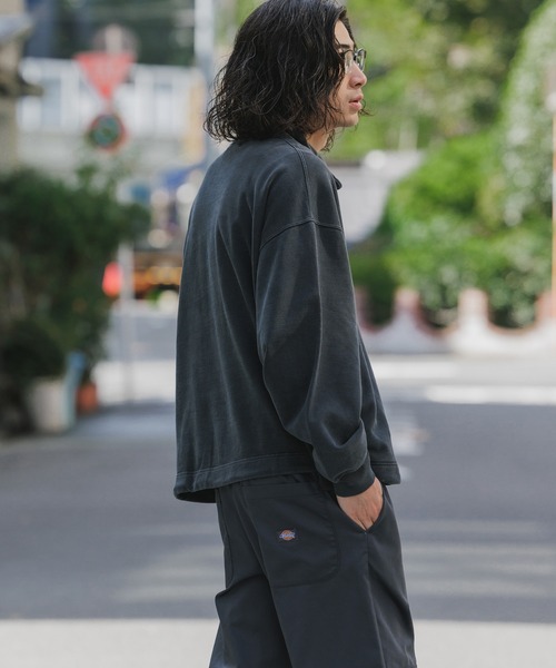 REMI RELIEF（レミレリーフ）の「REMI RELIEF/レミレリーフ UNCW SP加工 ワイドシルエット スタンドネックスウェット（スウェット・メンズ・ホワイト/ブラック・L/XL/M）」の13枚目の写真