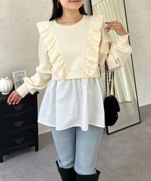 prose verse | フリルドッキングペプラムスウェット(スウェット)