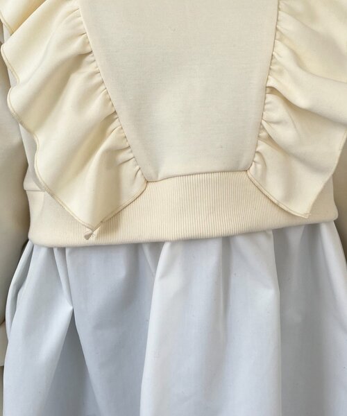 prose verse（プロズヴェール）の「フリルドッキングペプラムスウェット（スウェット・レディース・グレー/アイボリー/ブラック・LARGE/MEDIUM）」の22枚目の写真