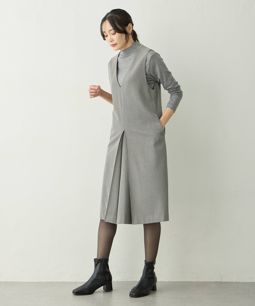 A/C DESIGN BY ALPHA CUBIC(エーシーデザインバイアルファキュービック)の「ウールミックスハイネックカットソー【大きいサイズあり】(Tシャツ/カットソー・レディース・ライトグレー/ピンク/ブラック/オフホワイト・M/L/LL/3L)」の10枚目の写真