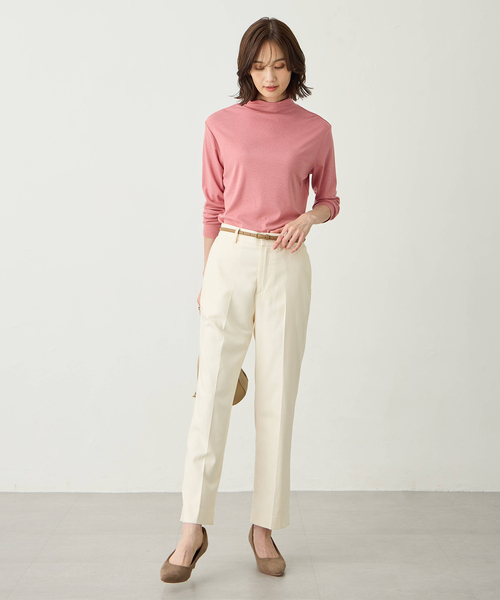 A/C DESIGN BY ALPHA CUBIC(エーシーデザインバイアルファキュービック)の「ウールミックスハイネックカットソー【大きいサイズあり】(Tシャツ/カットソー・レディース・ライトグレー/ピンク/ブラック/オフホワイト・M/L/LL/3L)」の15枚目の写真