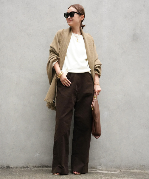 Deuxieme Classe（ドゥーズィエムクラス）の「*【ALONPI CASHMERE / アロンピ カシミア】STOLE（ストール/ショール・レディース・ホワイト/ブラック/ナチュラル/チャコールグレー/ダークグリーン・FREE）」の9枚目の写真