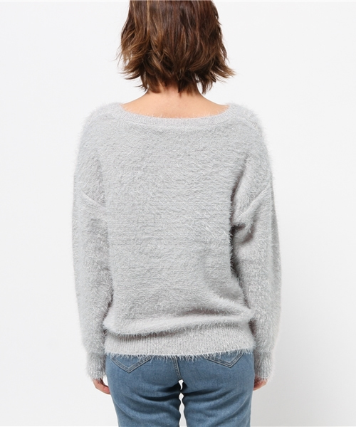 one after another NICE CLAUP（ワンアフターアナザーナイスクラップ）の「【ナイスクラップ】フェザーケーブルニット（ニット/セーター・レディース・グレー/アイボリー/ピンク/ブラック・FREE）」の10枚目の写真