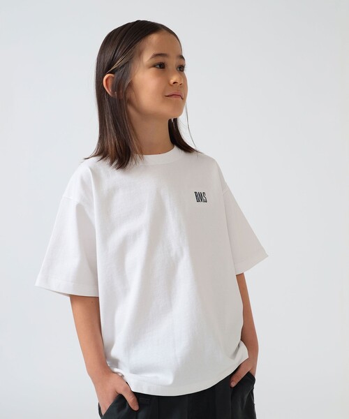 こども ビームス（コドモビームス）の「BEAMS × こども ビームス / ベーシックフィット BMS ロゴ Tシャツ 2026（110～160cm）（Tシャツ/カットソー・キッズ・ブラック/ホワイト・L(150-160)/M(130-140)/S(110-120)）」の3枚目の写真