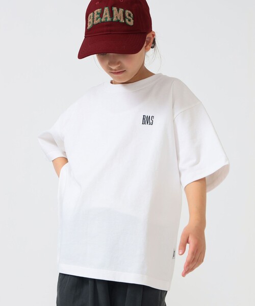 こども ビームス（コドモビームス）の「BEAMS × こども ビームス / ベーシックフィット BMS ロゴ Tシャツ 2026（110～160cm）（Tシャツ/カットソー・キッズ・ブラック/ホワイト・L(150-160)/M(130-140)/S(110-120)）」の7枚目の写真