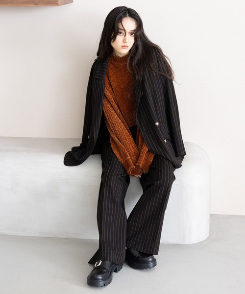 RAGEBLUE（レイジブルー）の「グランパ3タックワイドスラックス（スラックス・レディース・ダークブラウン/ブラック系・MEDIUM/LARGE）」の8枚目の写真