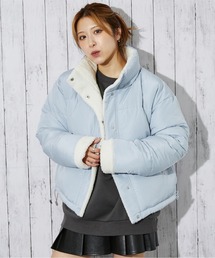 GORGE | 《2WAYリバーシブル》レディース ボア×中綿ブルゾン あったか防寒アウター 秋冬(ブルゾン)