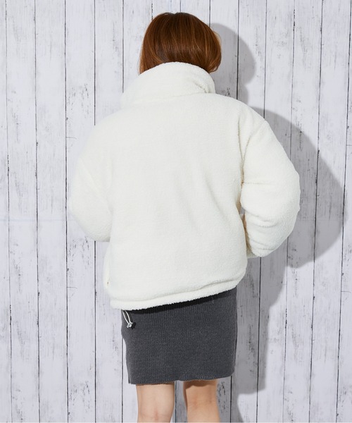 GORGE(ゴージ)の「《2WAYリバーシブル》レディース ボア×中綿ブルゾン あったか防寒アウター 秋冬(ブルゾン・レディース・サックスブルー/アイボリー/ブラック/ピンク・F)」の20枚目の写真