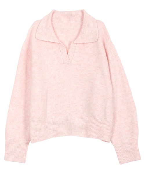 BIKKEMBERGS★ かわいい ピンクストレッチ セーター ジッパー付き♪ BIKKEMBERGS☆ かわいい ピンクストレッチ セーター ジッパー付き