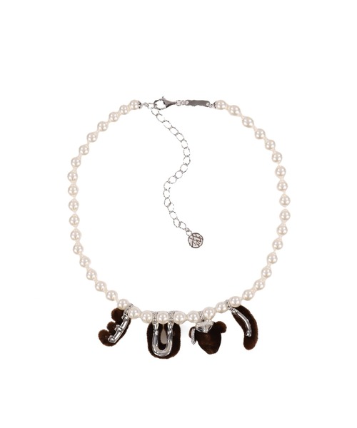 YVMIN(イヴミン)の「LOVE BEAR PEARL NECKLACE(ネックレス・メンズ・ブラウン・OS)」の2枚目の写真