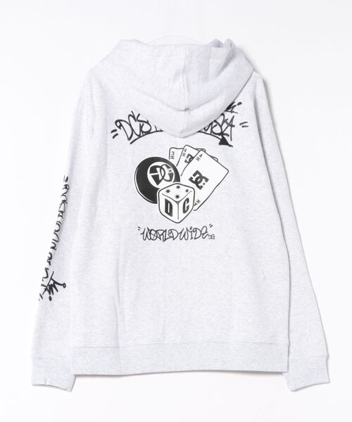 DC SHOES(ディーシーシューズ)の「25 GAME PH/DCバックプリントプルオーバーパーカー・フーディー(パーカー・メンズ・グレー/ブラック×ピンク/ブラック・SMALL/MEDIUM/LARGE/X-LARGE)」の4枚目の写真